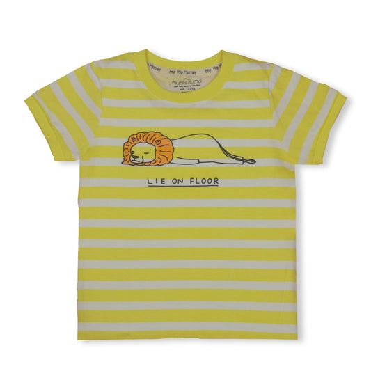 Mumbl Jumbl Unisex Soft Cotton Lazy Bone Half Sleeve T-shirt  (Lion, Yellow)