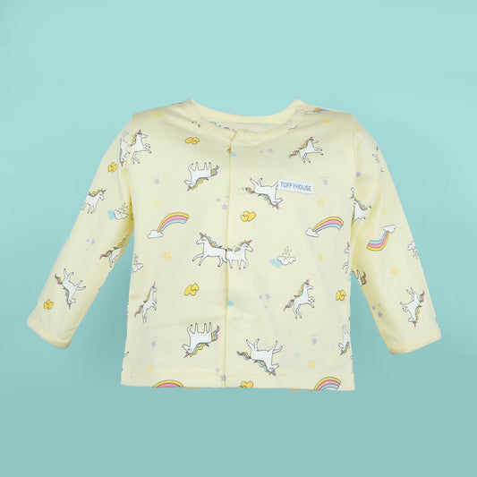 Sunny Dreams: Yellow Cotton Pyjama Set by Toffyhouse