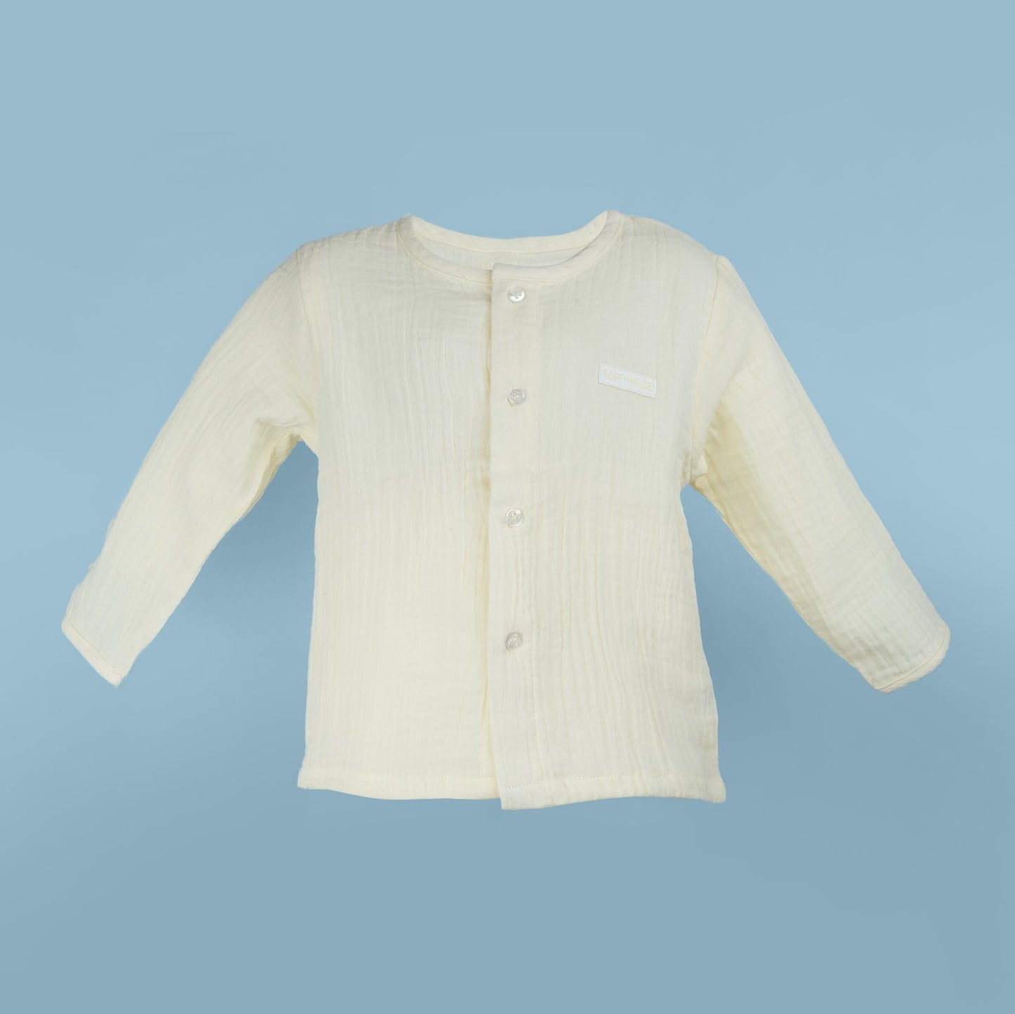 Sunny Slumbers: Yellow Muslin Pyjama Set by Toffyhouse