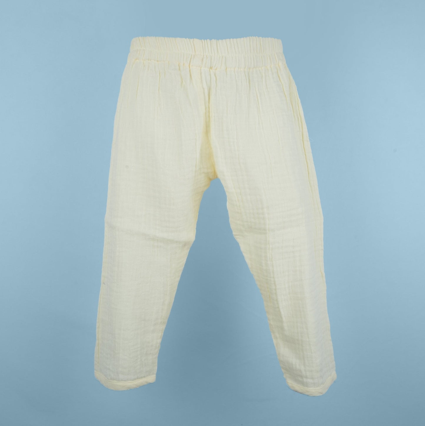 Sunny Slumbers: Yellow Muslin Pyjama Set by Toffyhouse