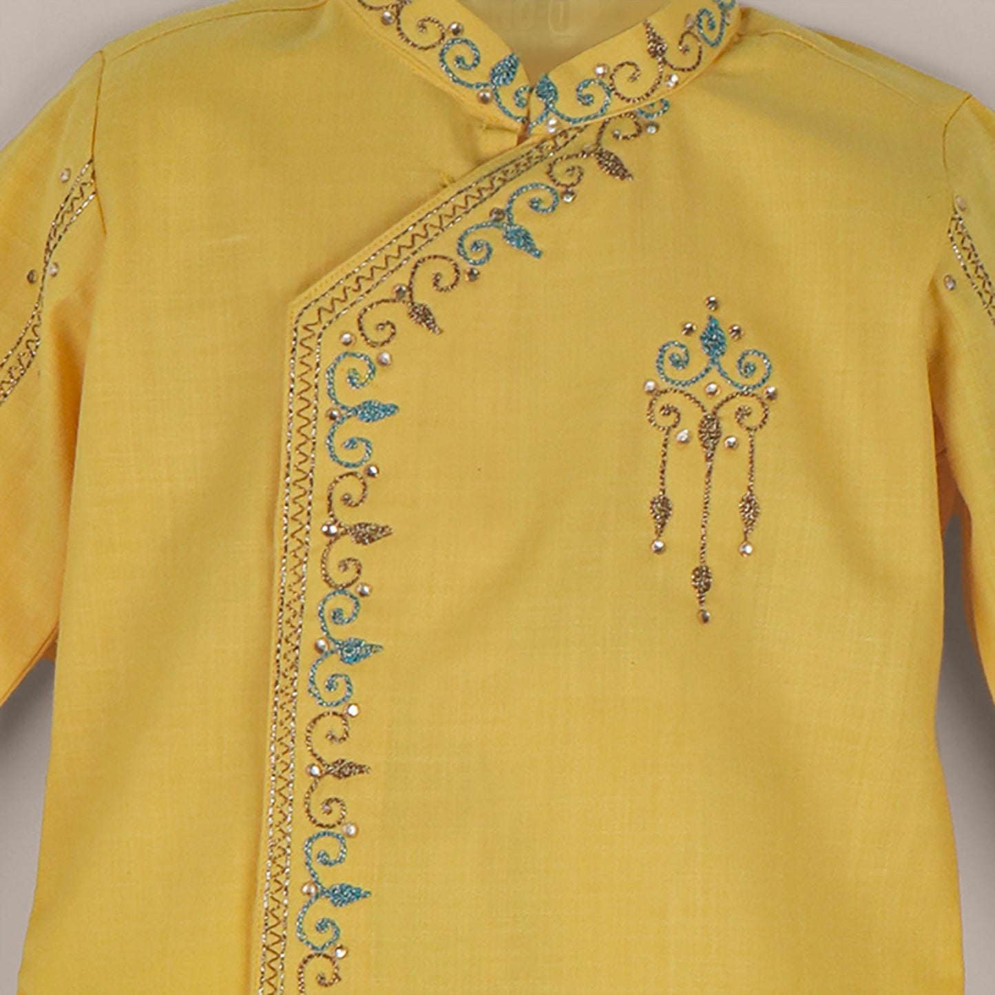 Smart Outdoor & Festival Ready: Archies Yellow Boys Kurta with Dhoti & Pant Set