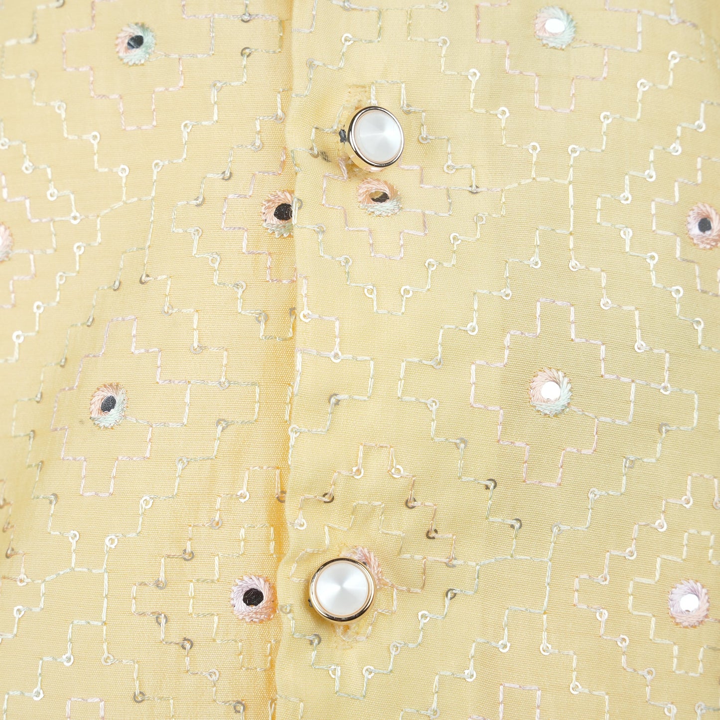Aagam Cotton Blend Kurta & Dhoti Set – Yellow