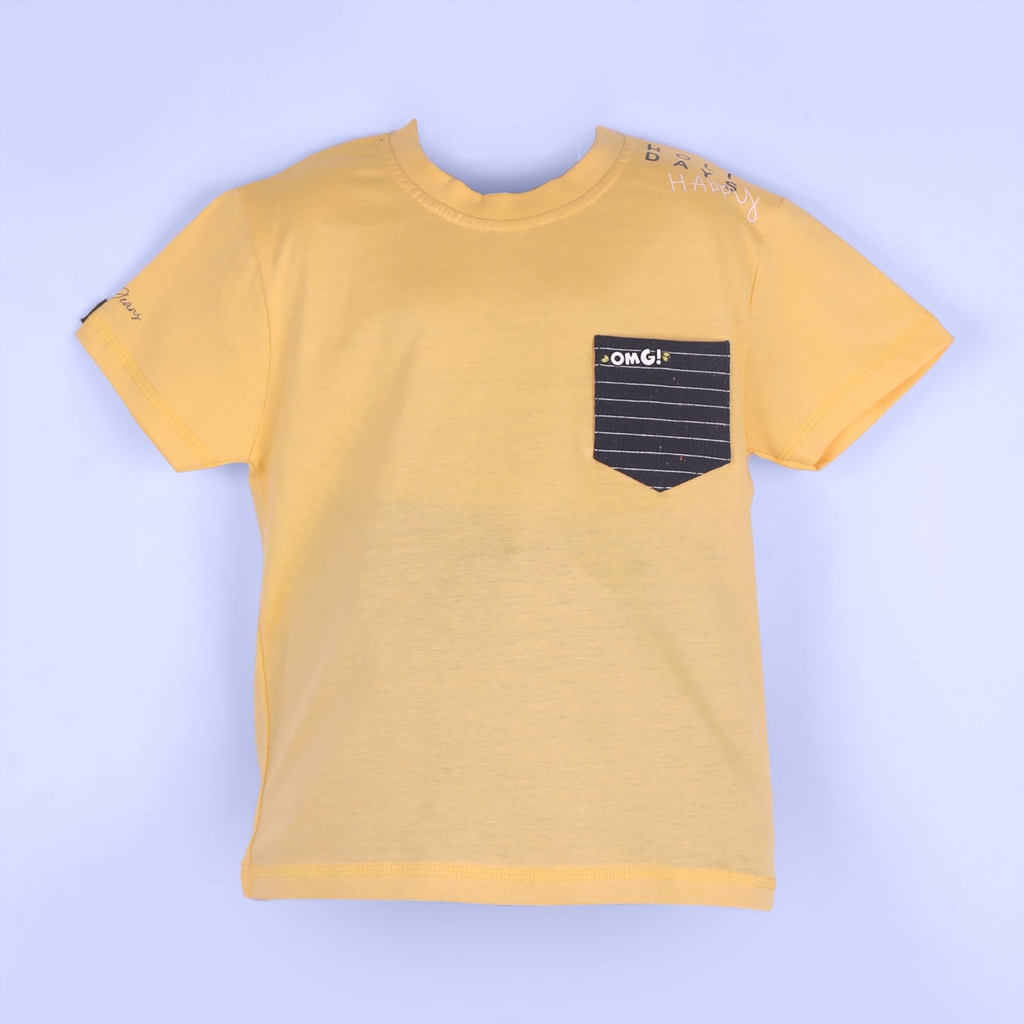 Kidzello Boys’ Stylish Summer Look – Yellow Tee & Shorts