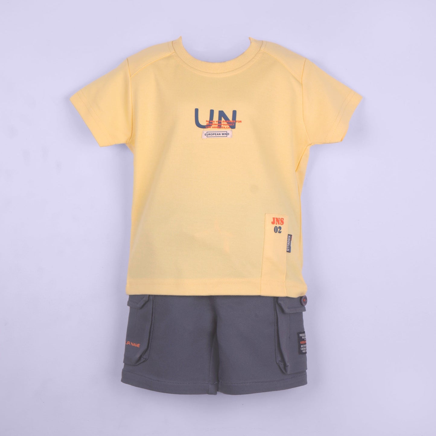 Everyday Cool – Boys’ Yellow T-Shirt with Jogger Style Shorts