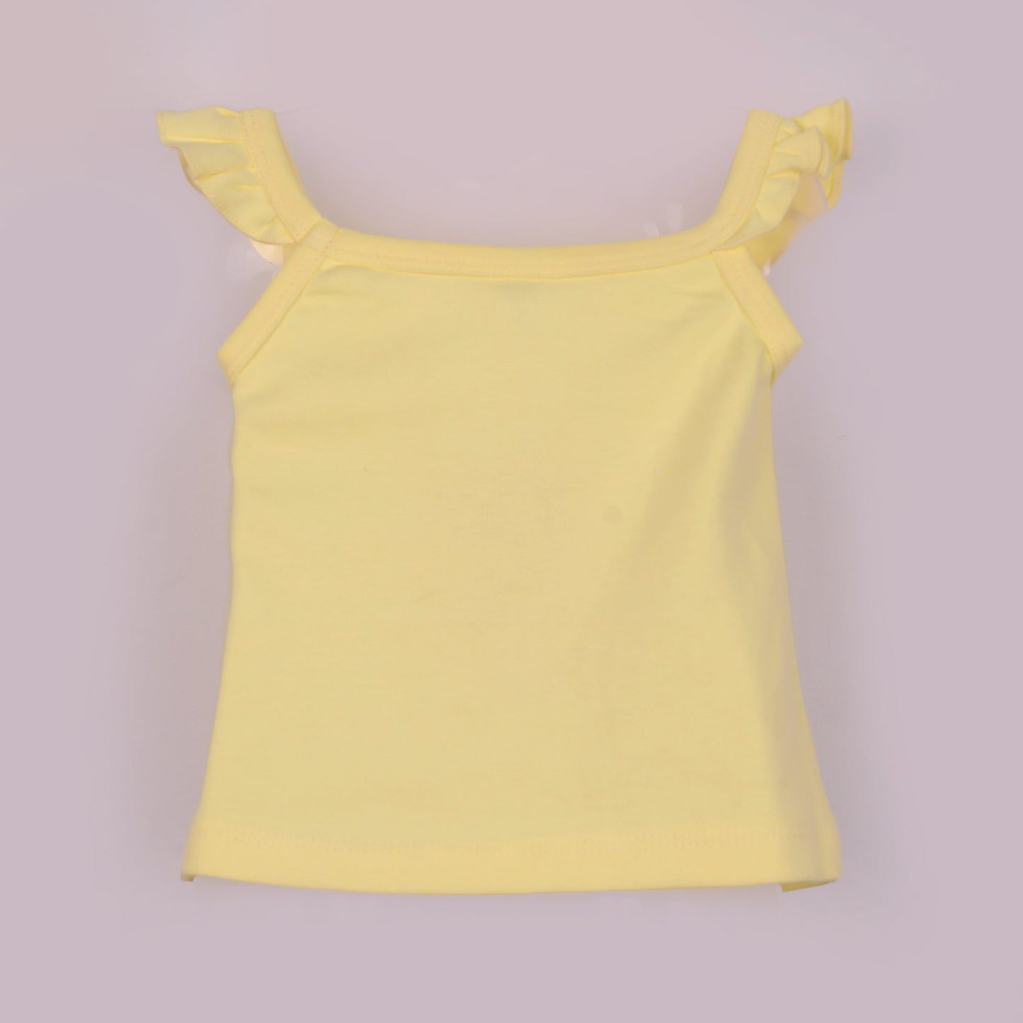Cute & Comfy Yellow Cotton Top with Elasticated Denim Shorts – Baby’s Day