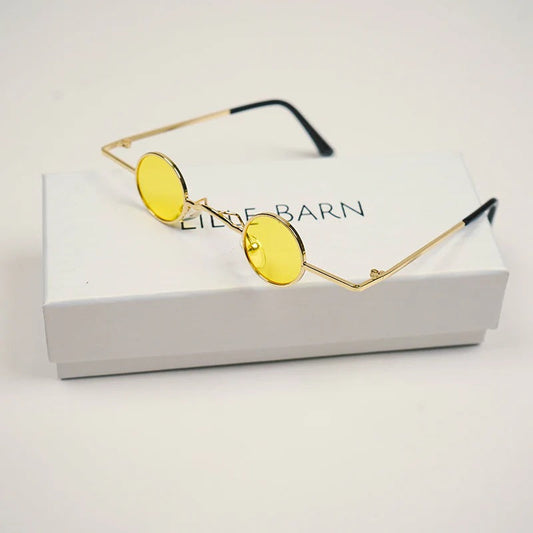 Little Sunshines: Lille Barn Yellow Dapper Round Shades for All-Day Play