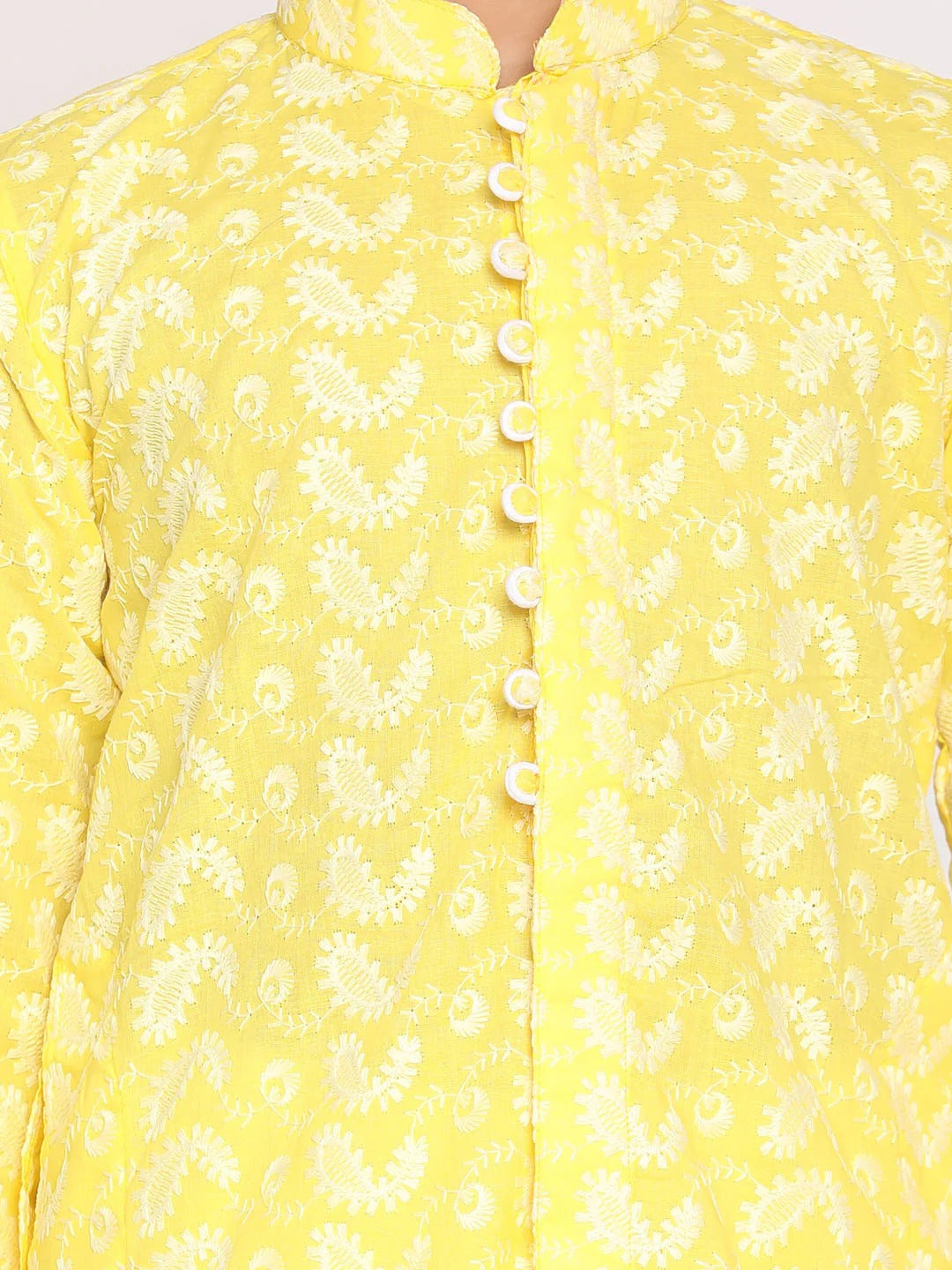 Dashing Dude – Cotton Kurta Pyjama in Yellow