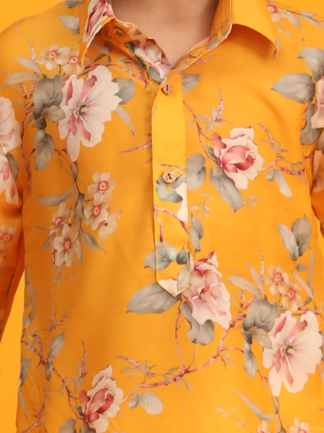 Sunny Royal – Boys’ Yellow Kurta Patiala by Vastramay