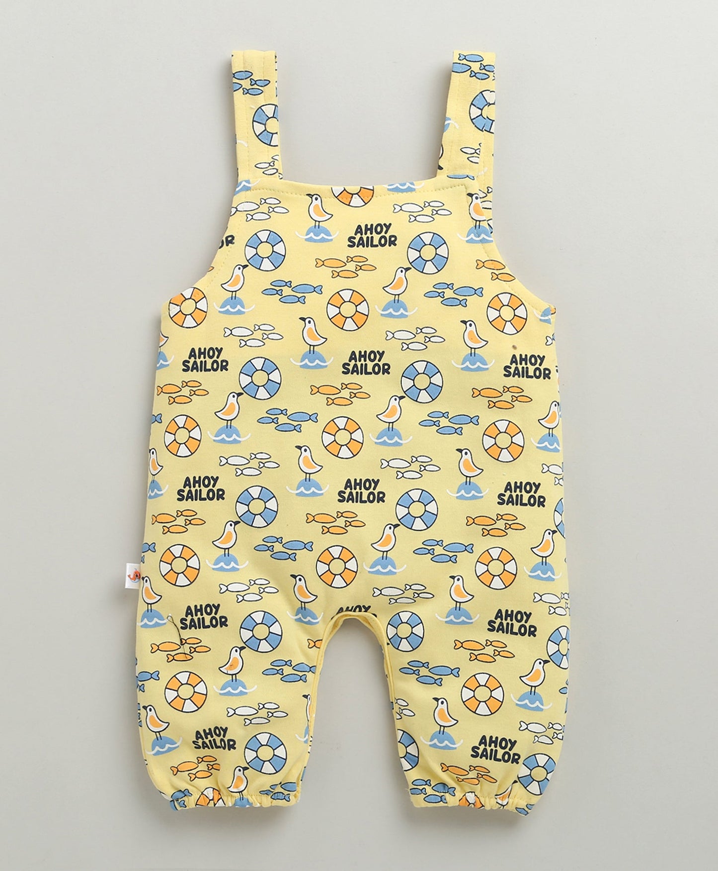 Ahoy Sailor' Yellow Dungaree Set