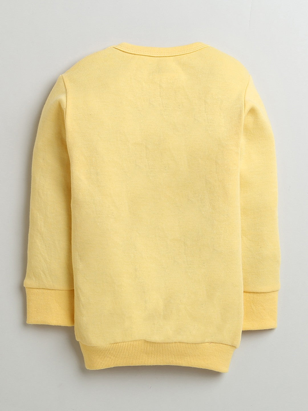 Have fun all day in Bumzee’s yellow sweatshirt & joggers—snap buttons and drawstring fit!