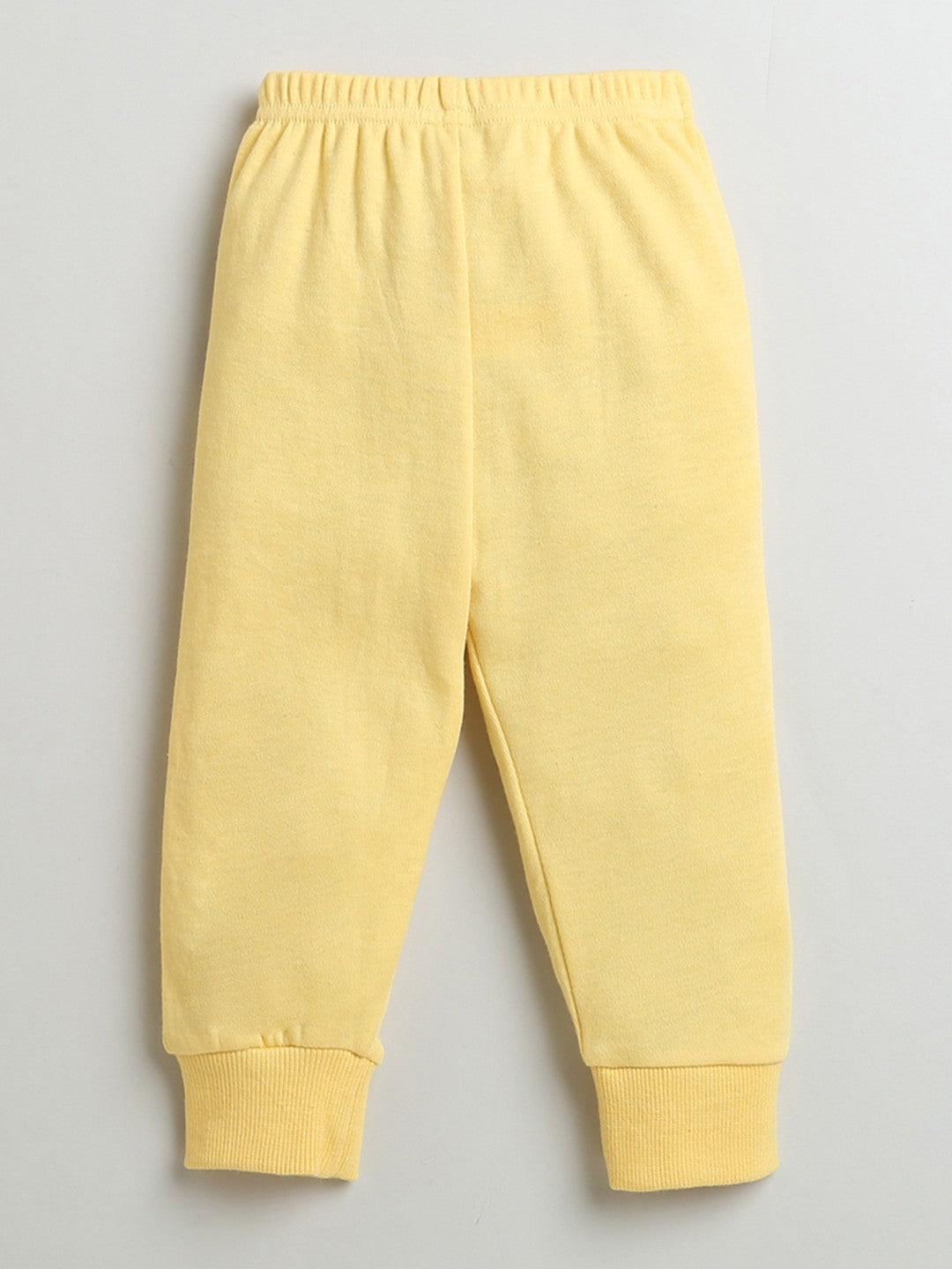 Have fun all day in Bumzee’s yellow sweatshirt & joggers—snap buttons and drawstring fit!