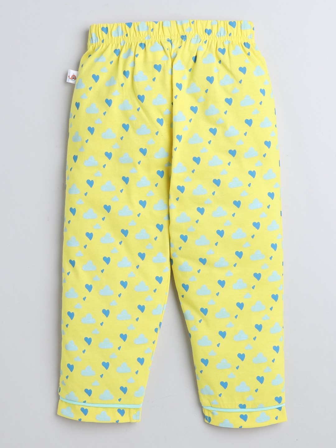 Slip into style and comfort with Bumzee’s yellow all-over print shirt & pyjama combo!