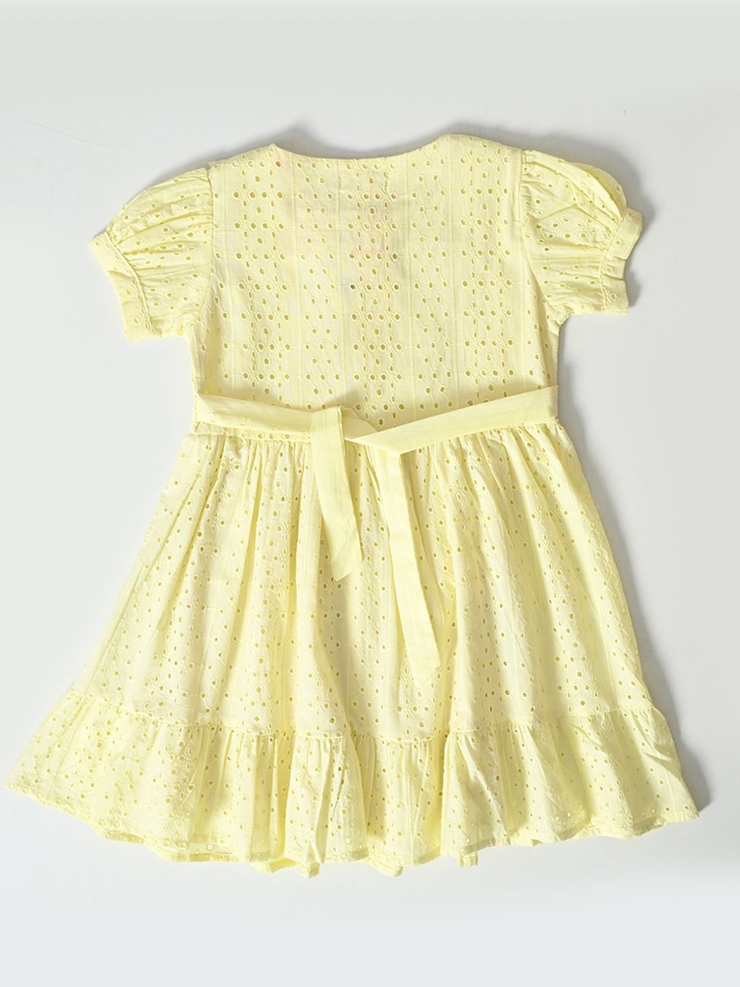 Bella Moda's Chic Choice: Front-Button Yellow Party Frock