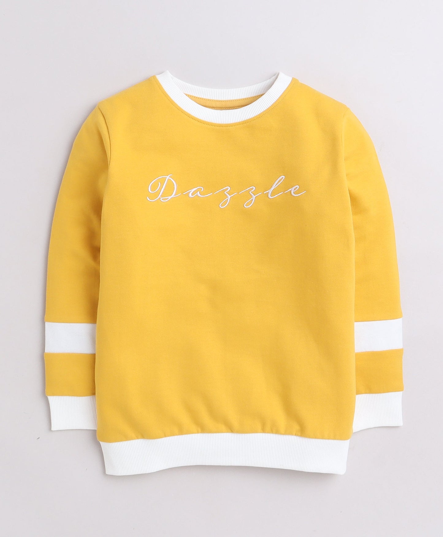 Bright & Breezy! Bumzee Yellow Embroidered Sweatshirt for Girls