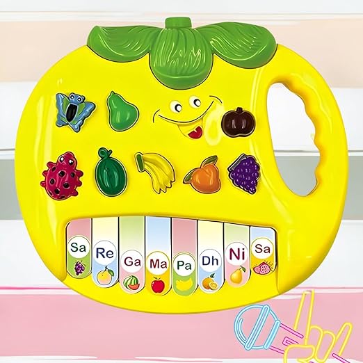 Pineapple-Shaped Kids Piano Keyboard – Musical Toy with Multi-Function Keys, Sounds, and Playback for Babies & Kids