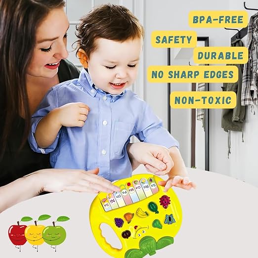 Pineapple-Shaped Kids Piano Keyboard – Musical Toy with Multi-Function Keys, Sounds, and Playback for Babies & Kids