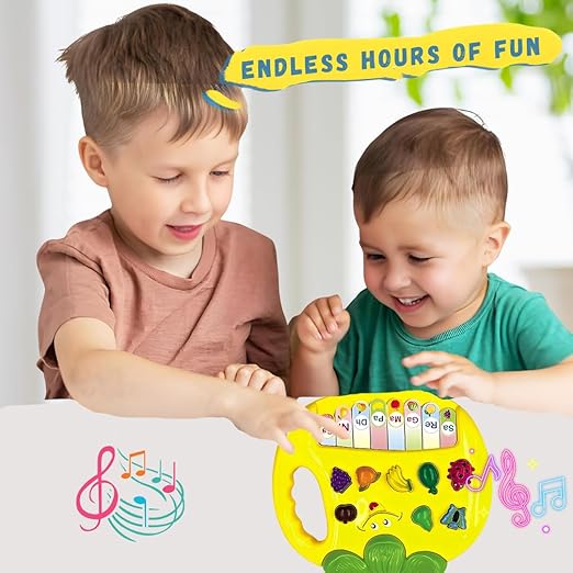 Pineapple-Shaped Kids Piano Keyboard – Musical Toy with Multi-Function Keys, Sounds, and Playback for Babies & Kids