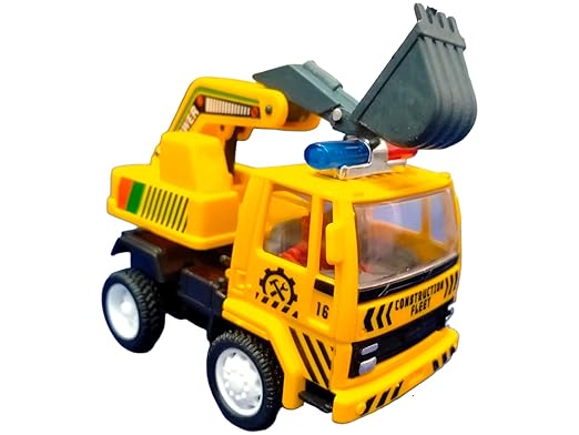 Centy Pull Back Action Decorative Collectable Engineering Excavator Truck Vehicle Pretend Play Toy for 3 Kids Boys and Girls & Best Birthday Return Gift for Childrens.