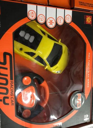 Sleek 1:18 Scale Yellow Remote Control Racing Car – High-Performance RC Supercar with Alloy Wheels