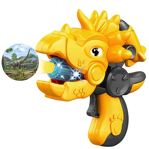 Dinosaur Projection Toy Gun – Light, Sound & Music – Yellow – Ages 3+