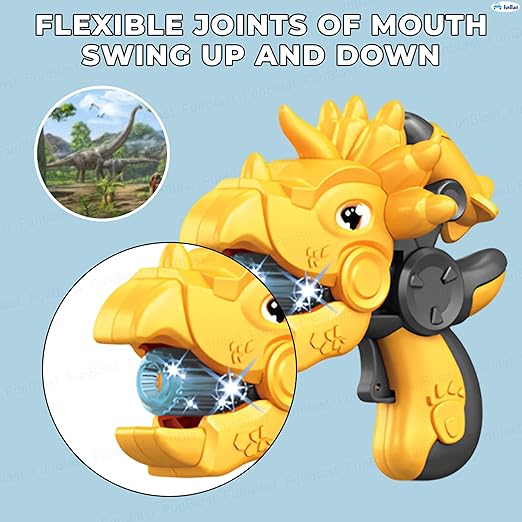 Dinosaur Projection Toy Gun – Light, Sound & Music – Yellow – Ages 3+