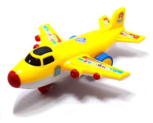 Yellow Friction-Powered Toy Airplane – Durable Scale Model for Kids