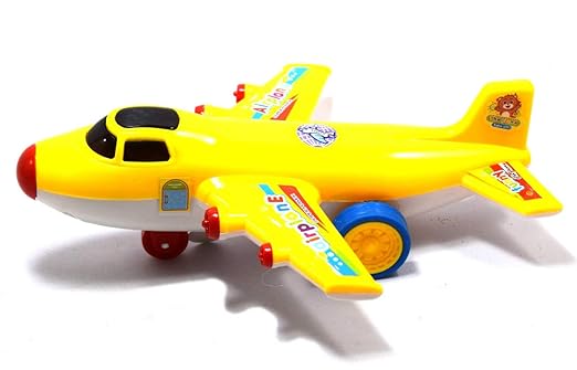 Yellow Friction-Powered Toy Airplane – Durable Scale Model for Kids