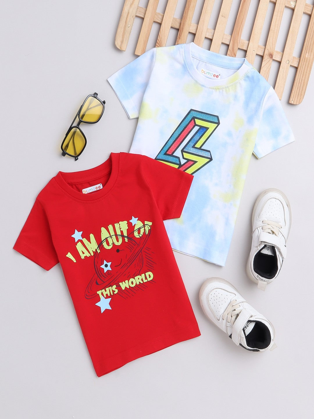 Slip into adventure with Bumzee’s boys’ T-shirts—half sleeves and out-of-this-world style!