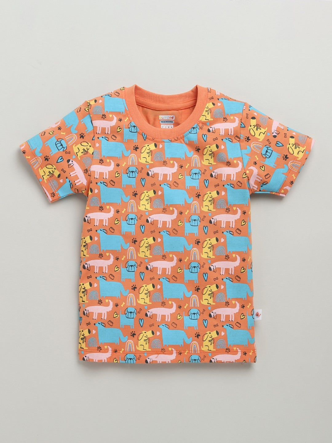 Bumzee’s vibrant half sleeve tees: soft cotton, all-over prints, and “Lets Go” energy!