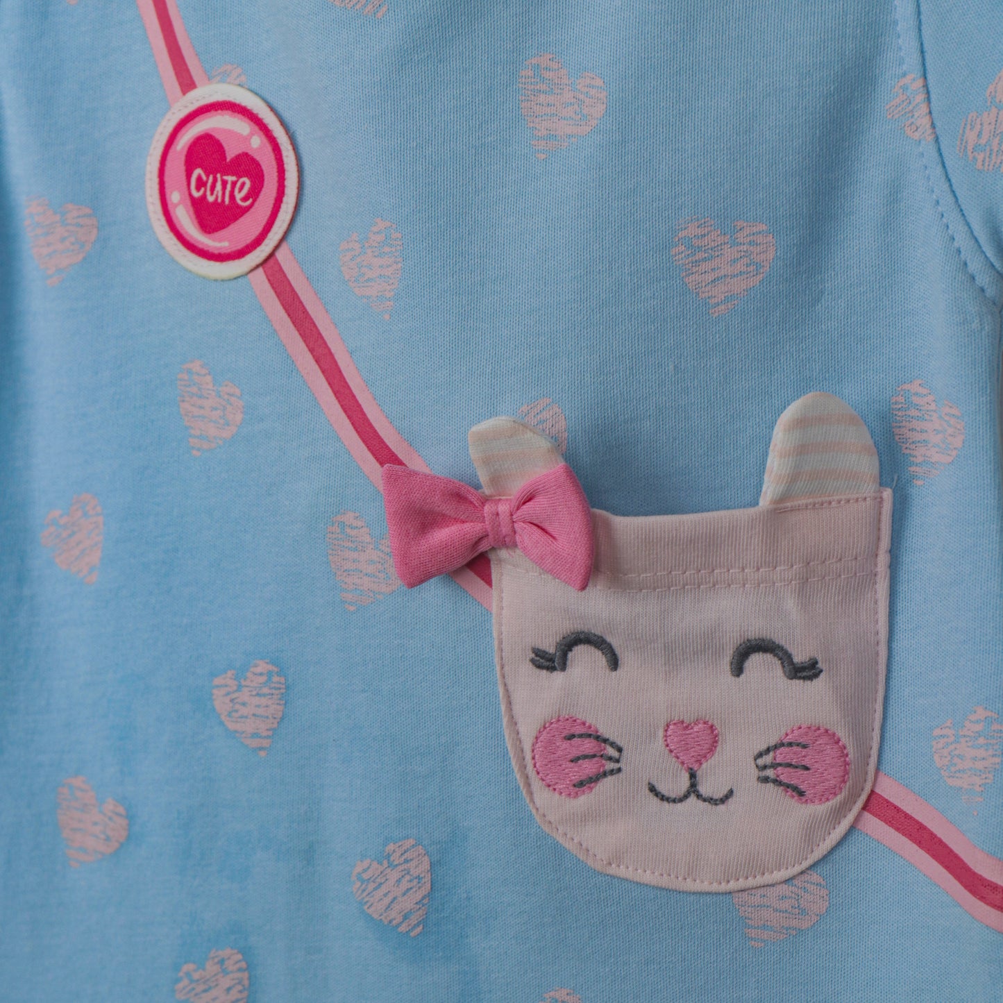 Toffyhouse Girls’ Cotton Top & Shorts Set with  Short Sleeve Top and Mid-Thigh Shorts
