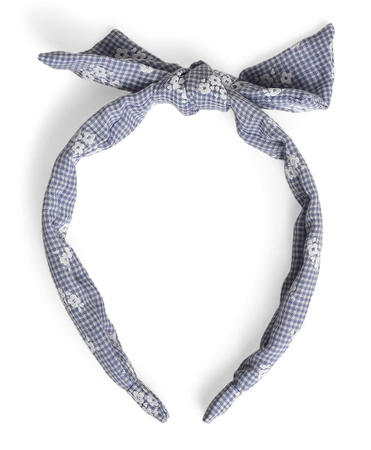 Miarcus Ocean Blue Bow Knot Headband – Soft Cotton Comfort