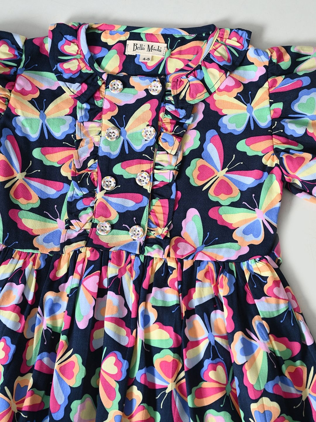 Bella Moda Girl's Blue Comfort+ All-Season Party Frock