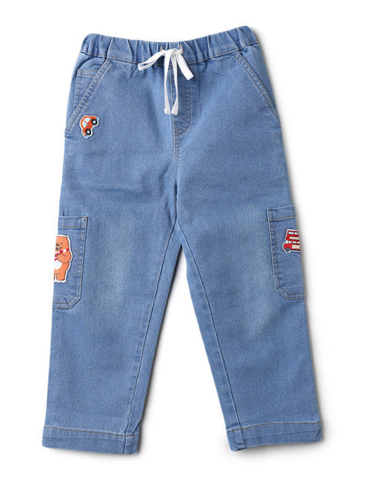 6-Pocket Drawstring Flared Jeans