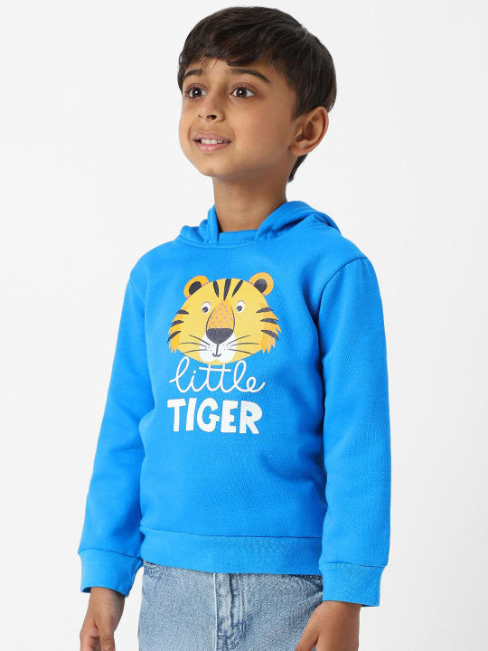 Little Tiger Hooded Blue Warmth Pullover