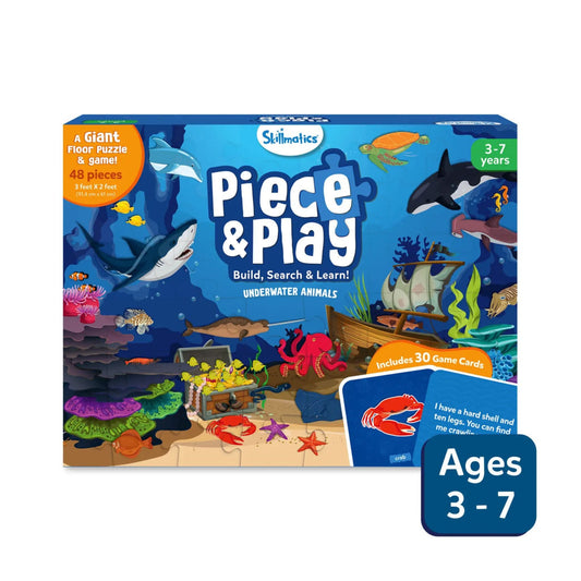 Piece & Play: Underwater Animals | Floor Puzzle & Game (ages 3-7)