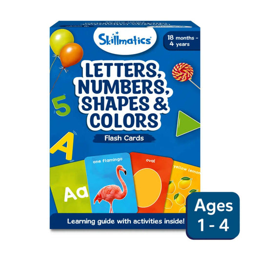 Skillmatics Toddler Flash Cards – Early Learning Set for Letters, Numbers, Shapes & Colors, Montessori Aids for Ages 1–4