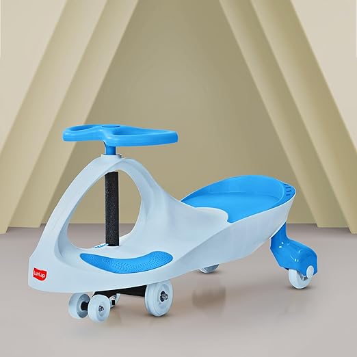 LuvLap Sunshine Swing Car – Comfortable Ride-On Push Toy with Smooth Wheels – Blue