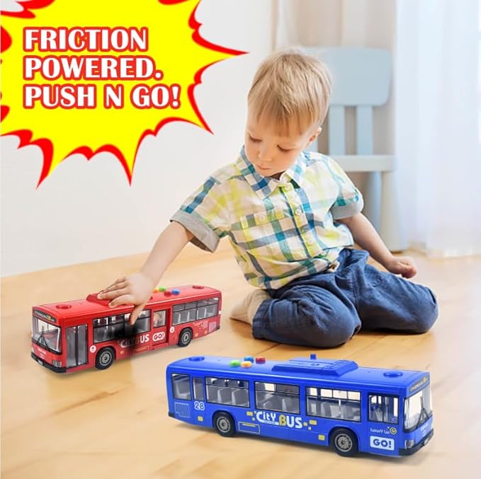 Light & Sound Play Vehicle for Kids – Fun Miniature Bus Model