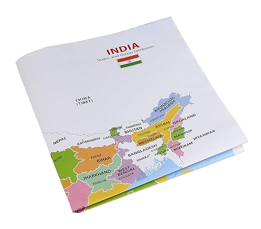 100-Piece India Map Puzzle for Kids – Big Size Educational Jigsaw with Reference Poster (BIS Approved)