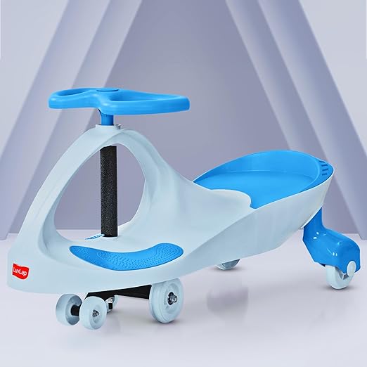 LuvLap Sunshine Swing Car for Kids – Push Ride-On Magic Toy with Comfortable Seat & Smooth Wheels | Durable Baby Car for 3+ Years | Birthday Gift for Boys & Girls (Blue)