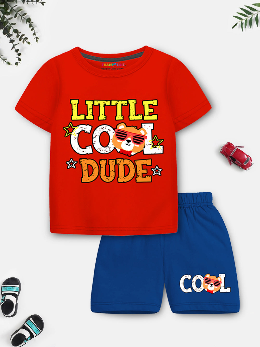Vroom Vroom! 2-Pack 'COOL DUDE' Car Crash T-Shirt & Shorts Set