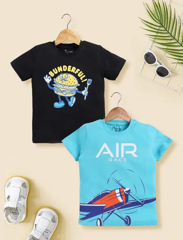 Stay active and stylish in Elemenopee’s 2-pack tees—fun prints and easy slip-on design!