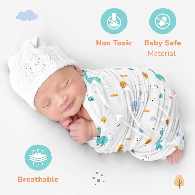 R for Rabbit Cuddlez Swaddle for Newborn Baby 100% Soft Cotton Muslin | Lightweight, Breathable & Skin-Friendly Multipurpose Swaddlers Wrap Set Combo Pack of 3