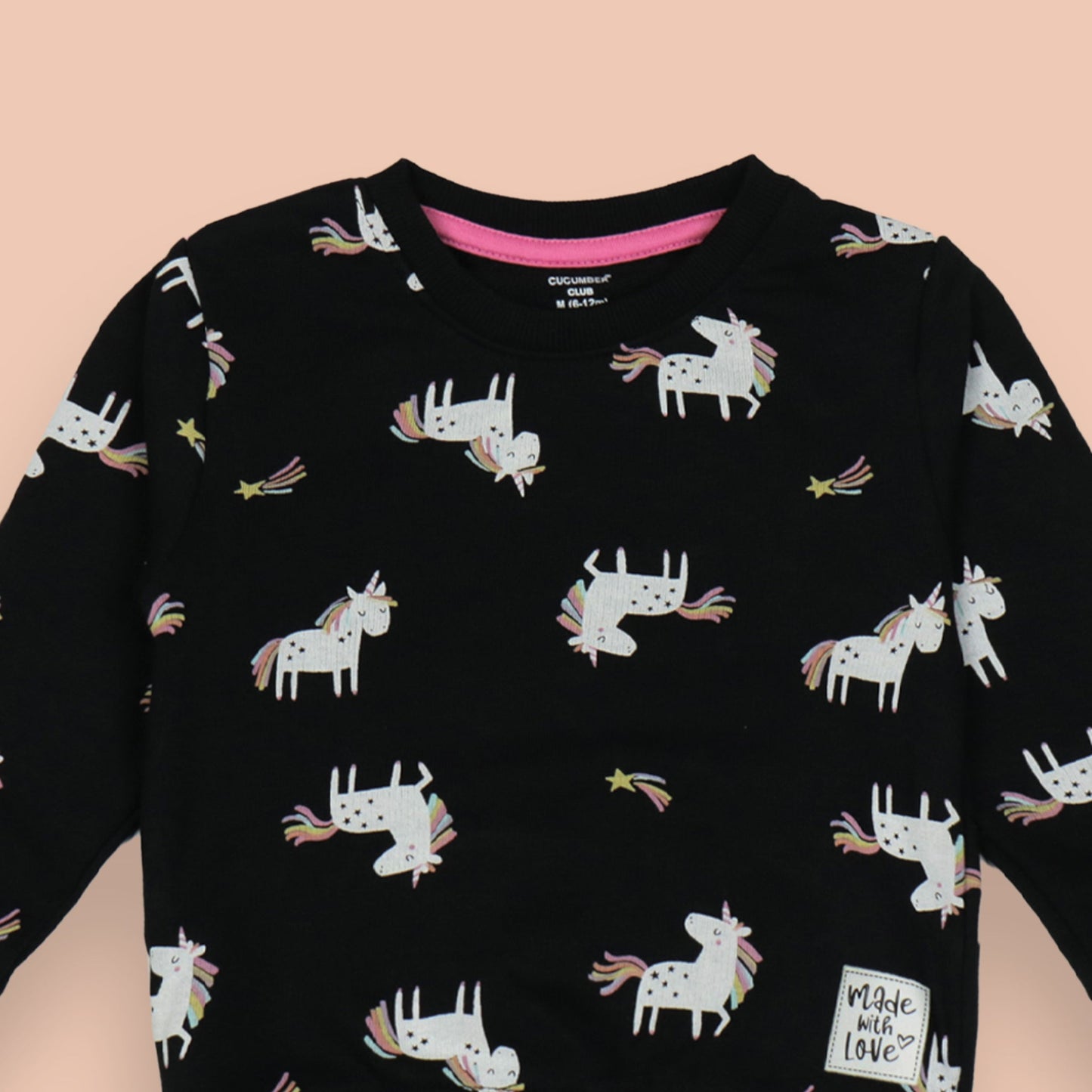Adorable Cucumber Co-Ord Suit With Unicorn Print