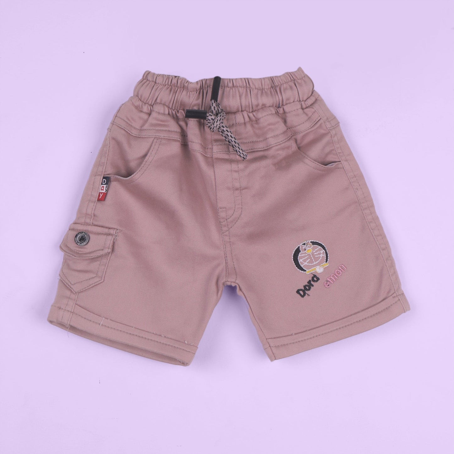 Casual Charm – Boys’ Black Placement Print T-Shirt & Shorts
