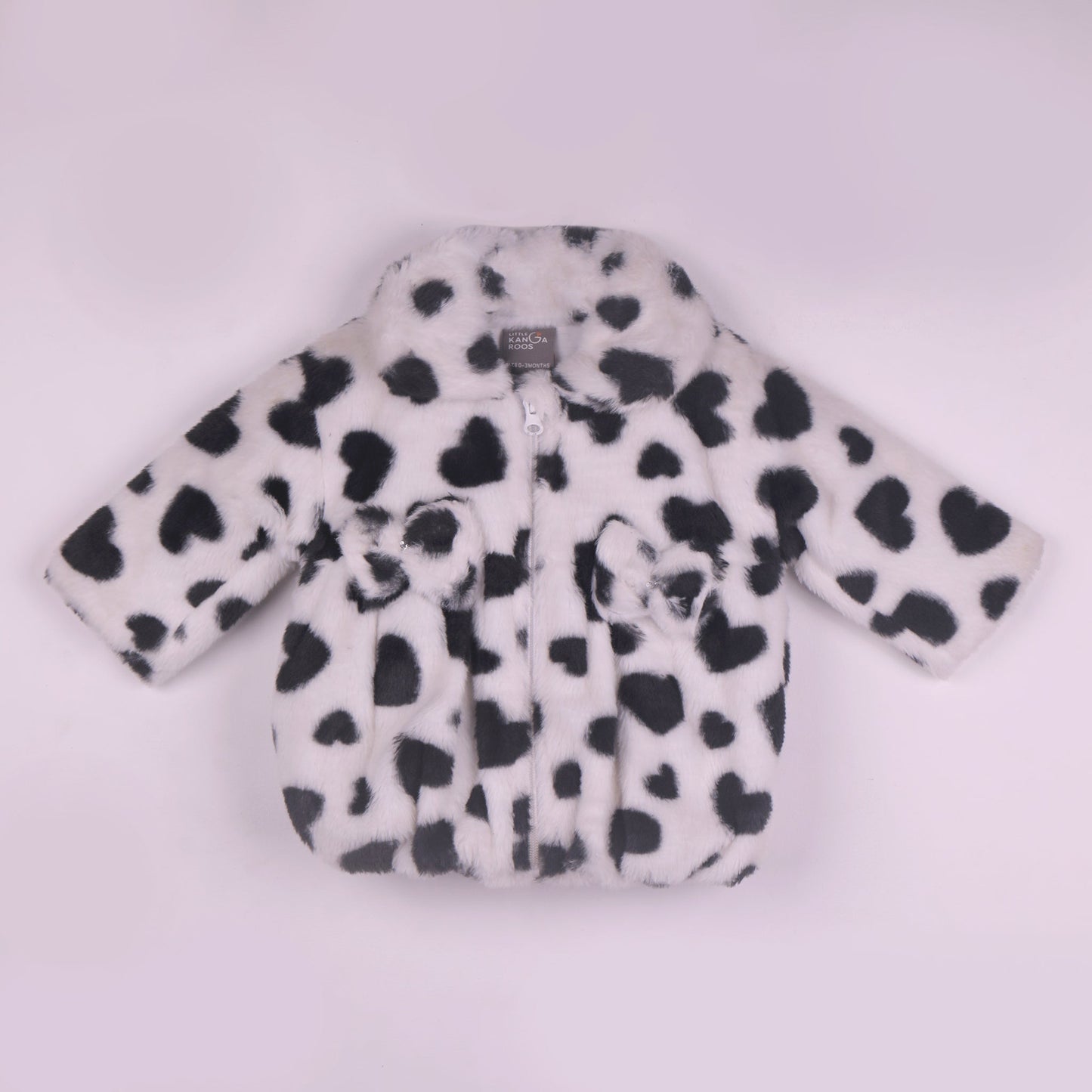 Cozy Chic: Black Fur Quilted Jacket for Girls by Little Kangaroos | Smart Outdoor Wear