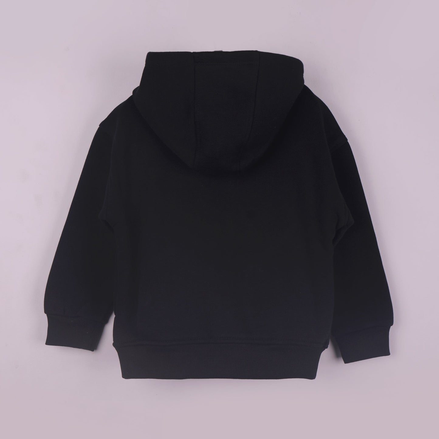 Extra Soft Cotton Sweat Jacket for Boys | Little Kangaroos Black Hooded Zip-Up