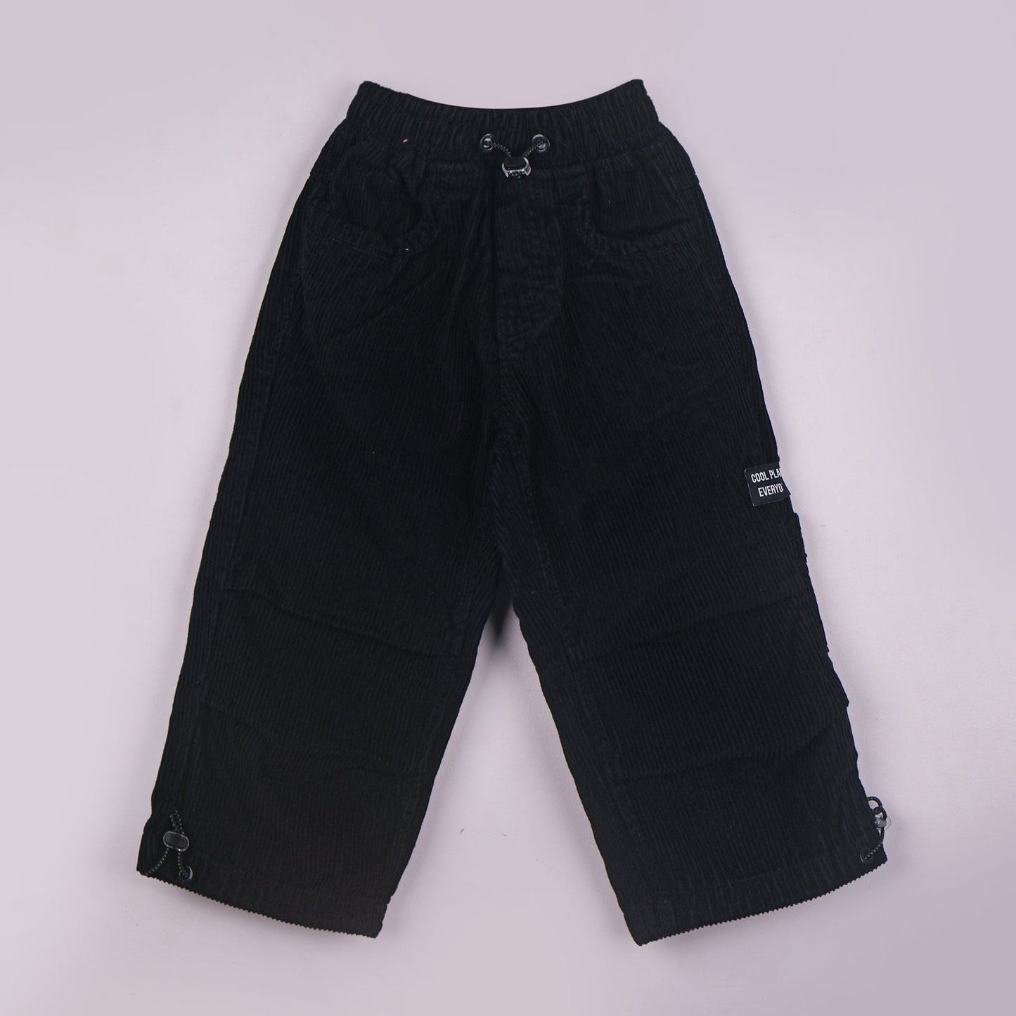 Classic Black – Boys’ Full-Length Denim Joggers by Little Kangaroos