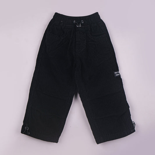 Classic Black – Boys’ Full-Length Denim Joggers by Little Kangaroos