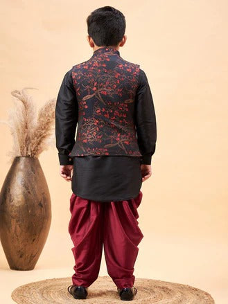 Playful Royal – Party Perfect Black Dhoti Kurta